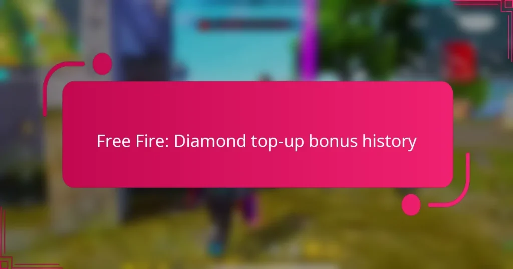 Free Fire: Diamond top-up bonus history