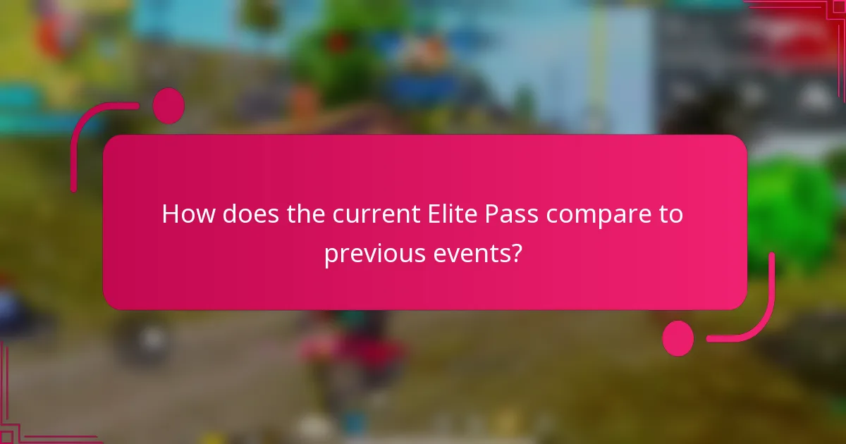 How does the current Elite Pass compare to previous events?