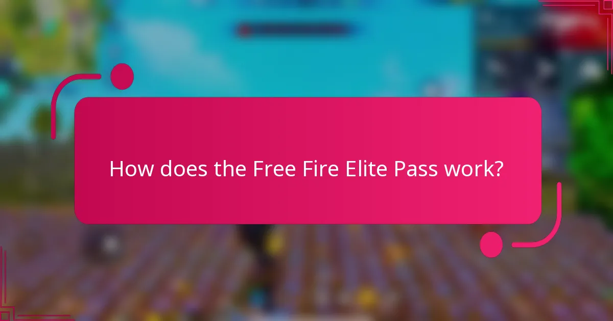 How does the Free Fire Elite Pass work?