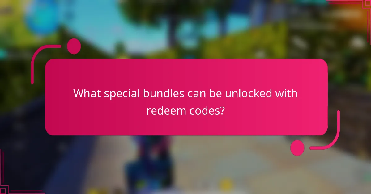 What special bundles can be unlocked with redeem codes?