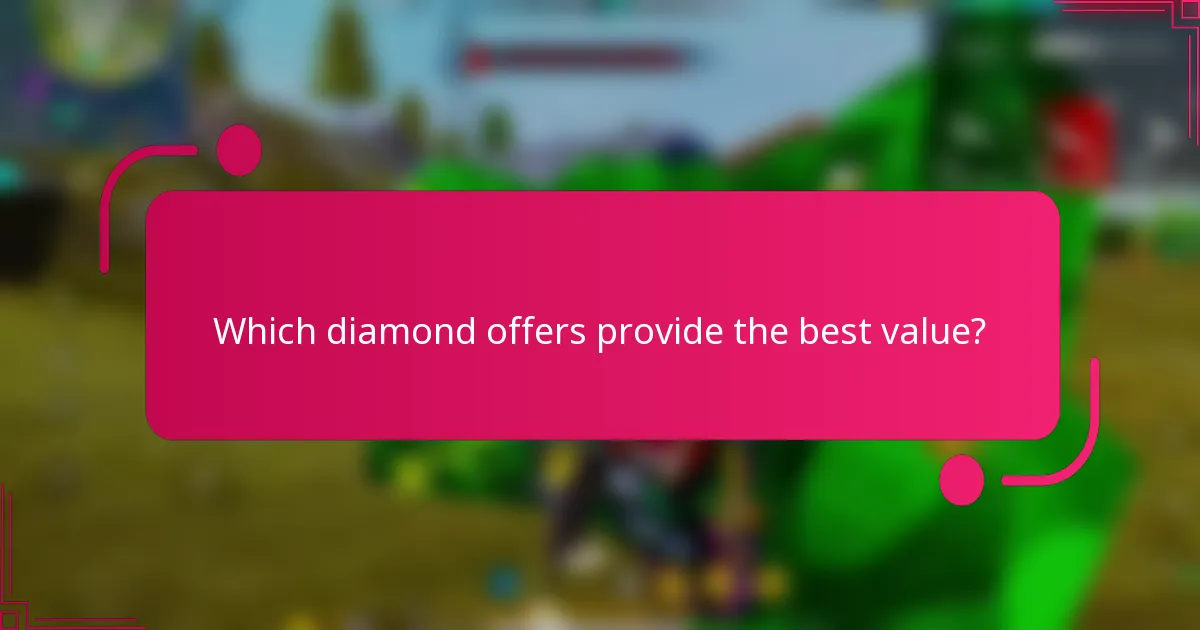 Which diamond offers provide the best value?